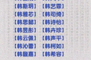 韩姓2025年05月27日公司起名方法