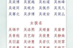 吴姓2025年06月03日按照五行应该怎么取名