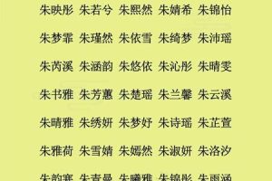 朱姓2025年06月05日出生女孩取名哪个字最好